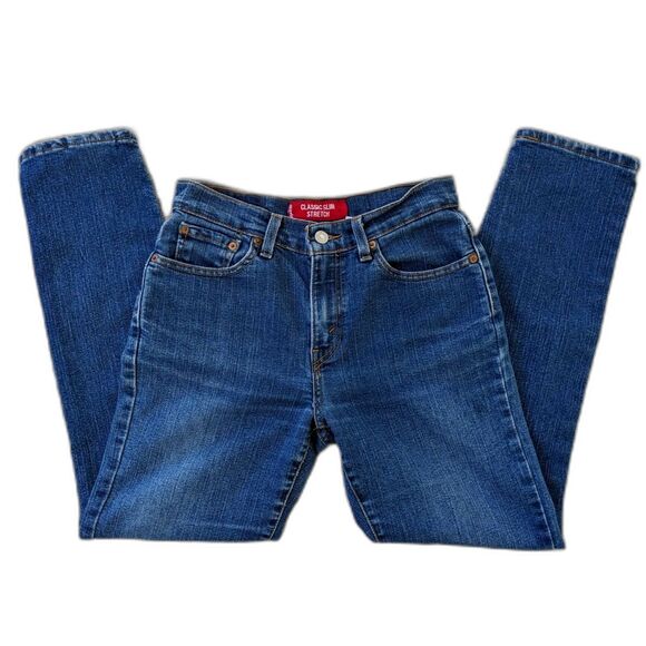 Vintage Y2K LEVI'S 512 Classic Slim Stretch Tapered Ankle Jean, Medium Blue Sz 4 - Picture 2 of 6